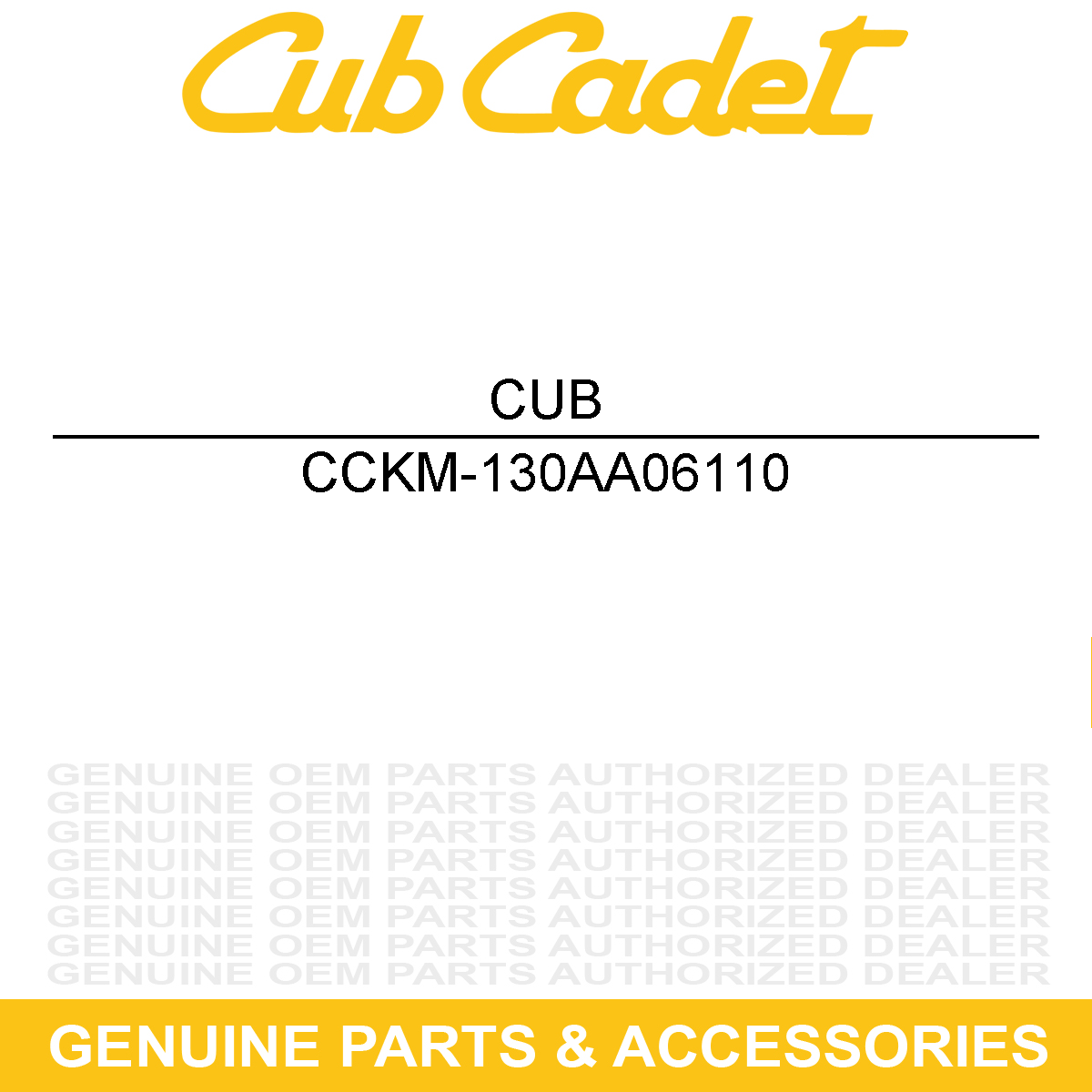 CUB CADET KM-130AA06110 BOLT-FLANGED
