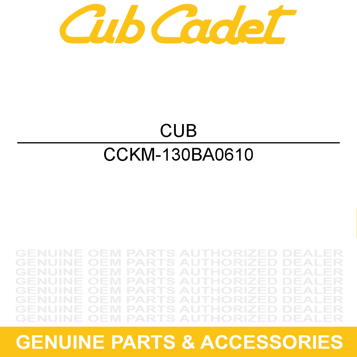 CUB CADET KM-130BA0610 BOLT-FLANGED 6X10