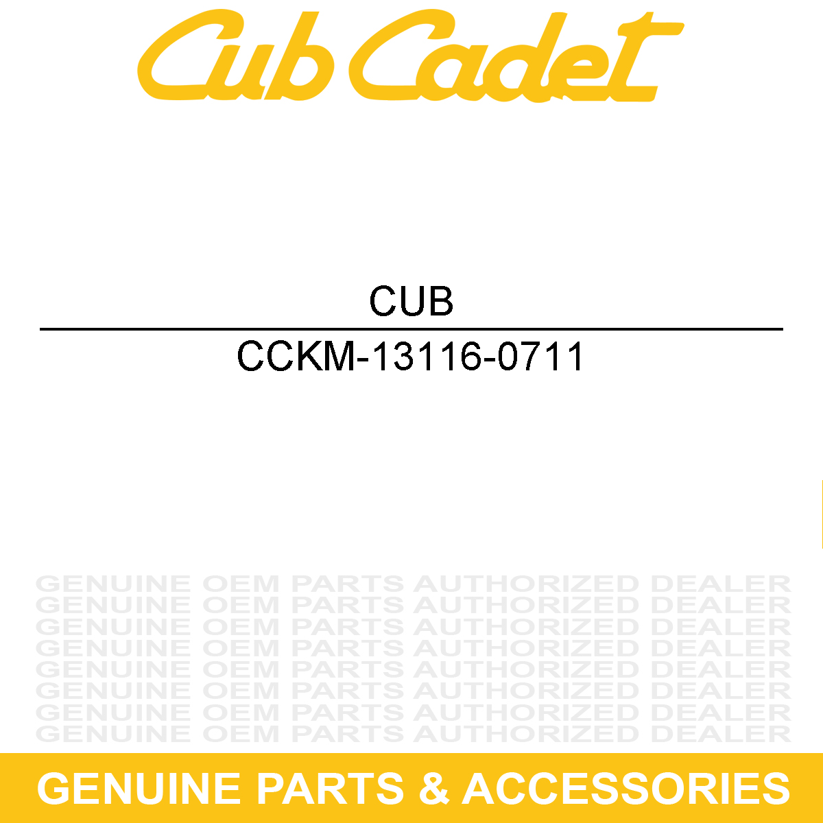 CUB CADET KM-13116-0711 PUSH ROD