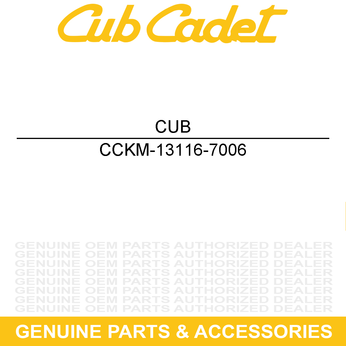 CUB CADET KM-13116-7006 ROD-PUSH