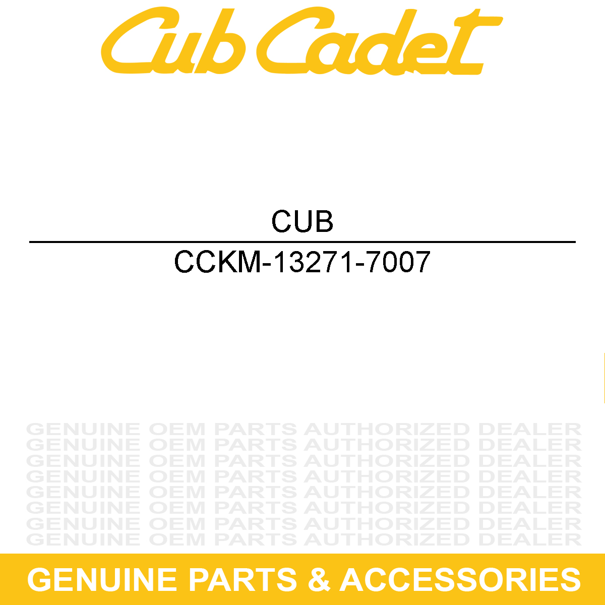 CUB CADET KM-13271-7007 Plate