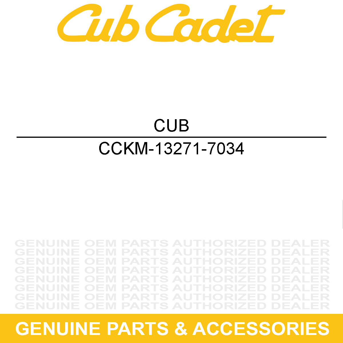 CUB CADET KM-13271-7034 PLATE-OIL PUMP