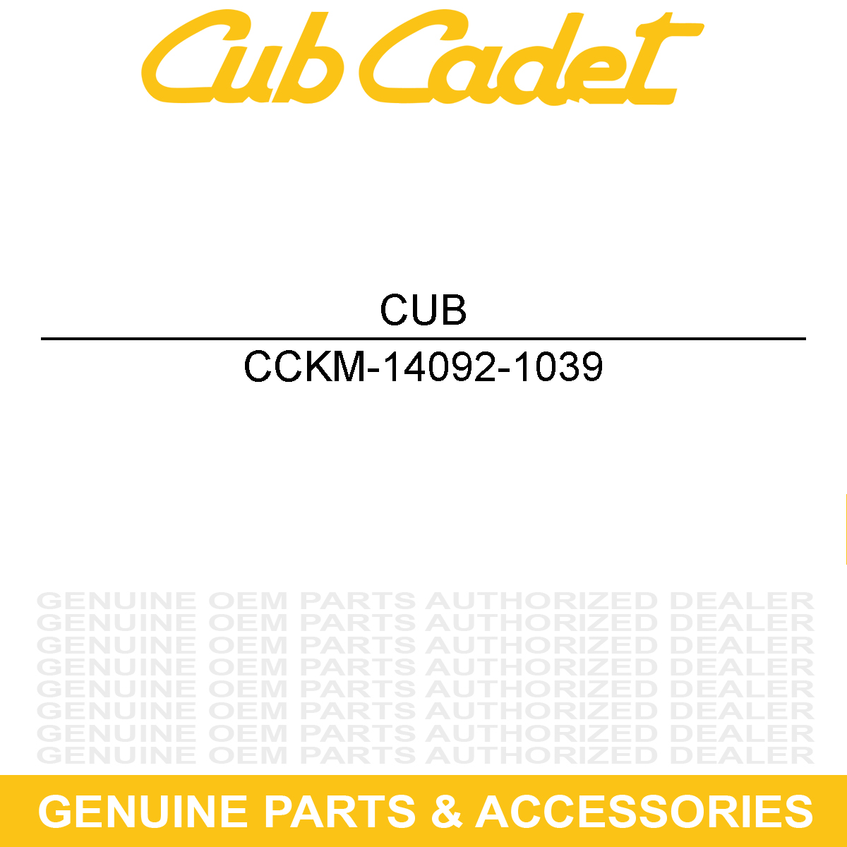 CUB CADET KM-14092-1039 Cover