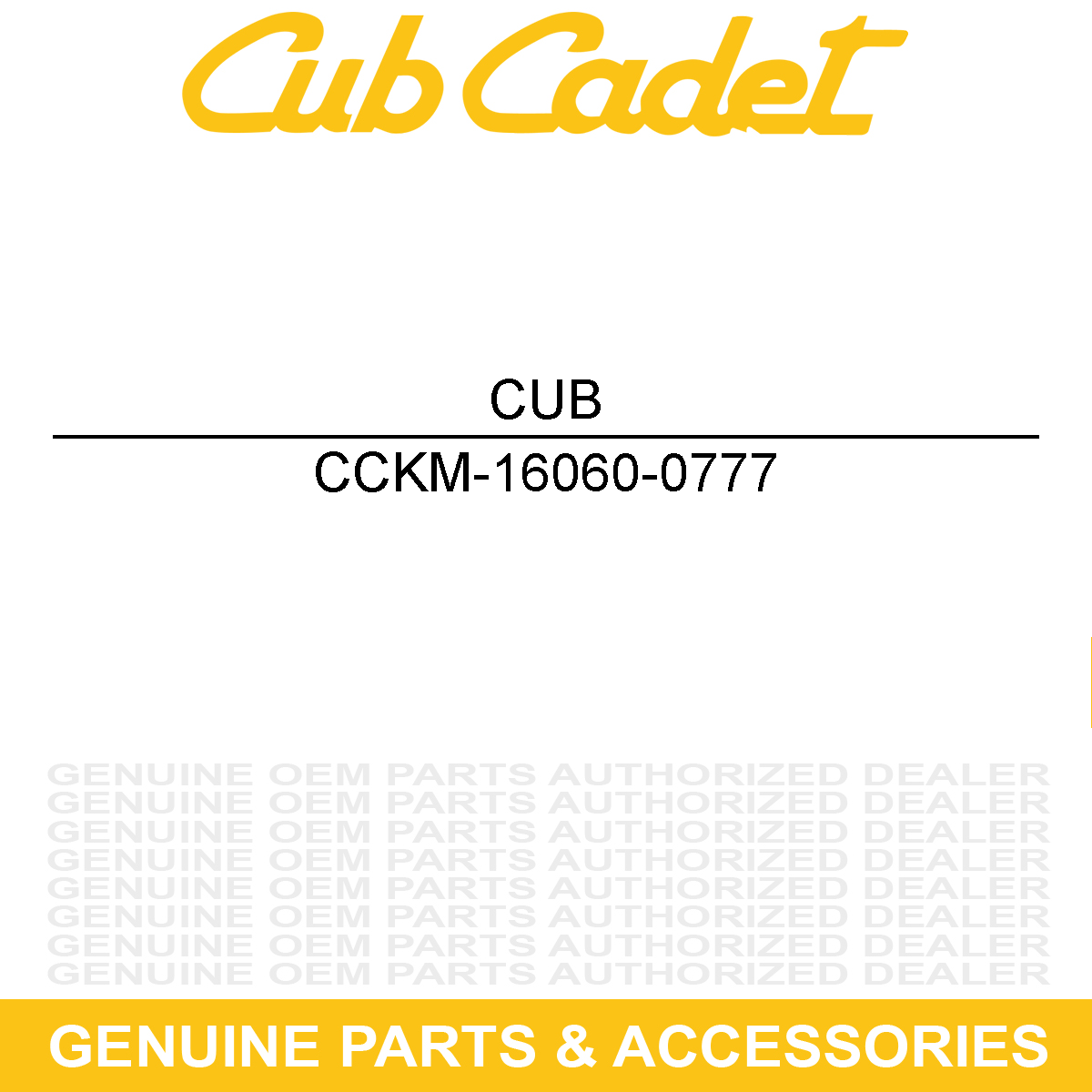 CUB CADET KM-16060-0777 Air Filter Muffler Intake Pipe