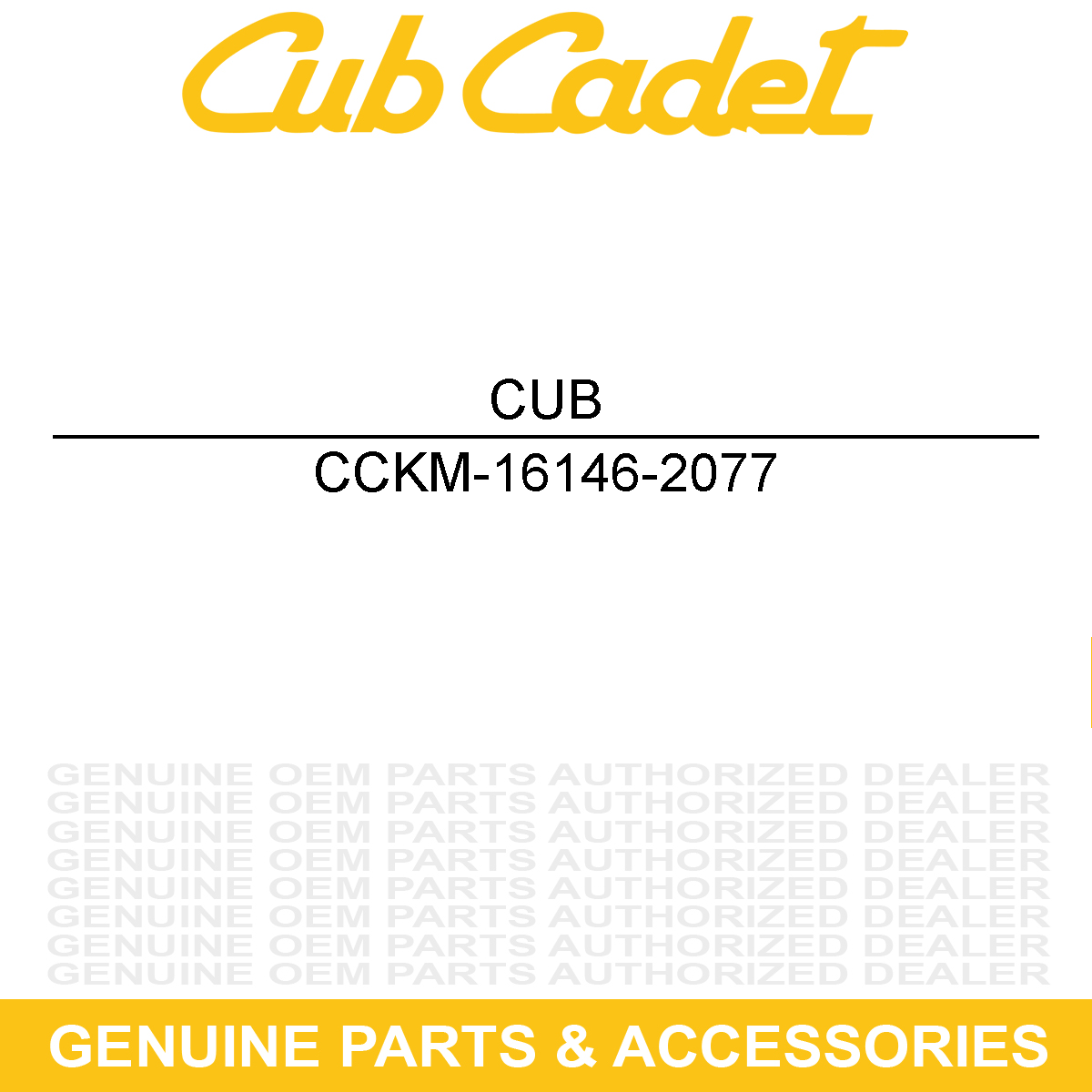 CUB CADET KM-16146-2077 CVR ASM-COMMUTATOR