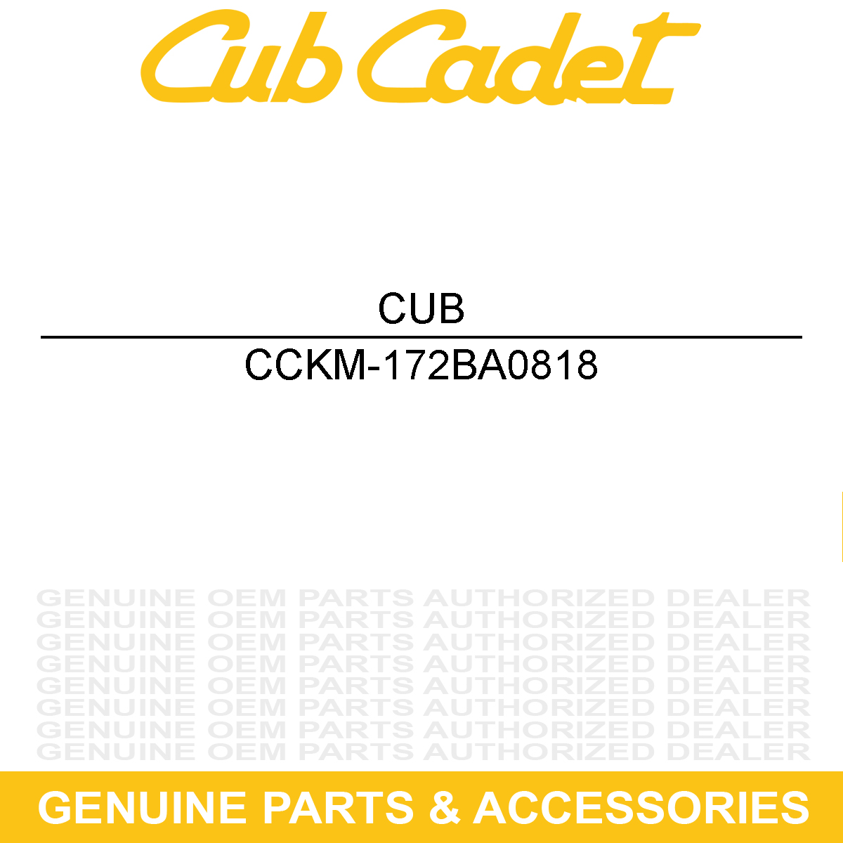 CUB CADET KM-172BA0818 Cylinder/Crankcase Stud Bolt