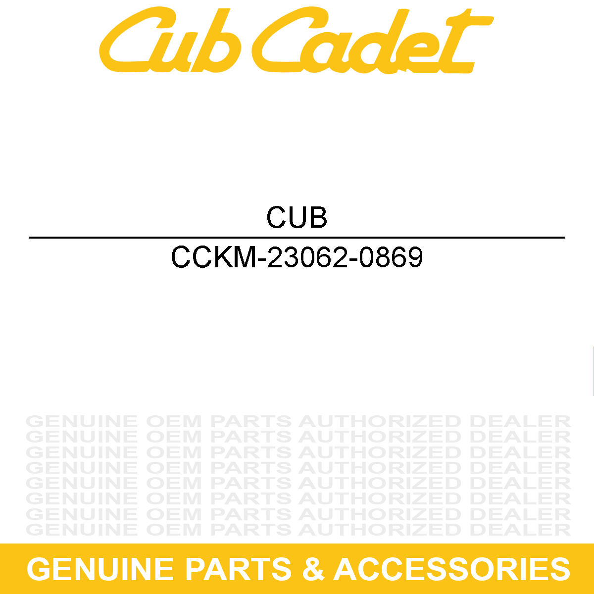 CUB CADET KM-23062-0869 BRACKET-COMPLETE