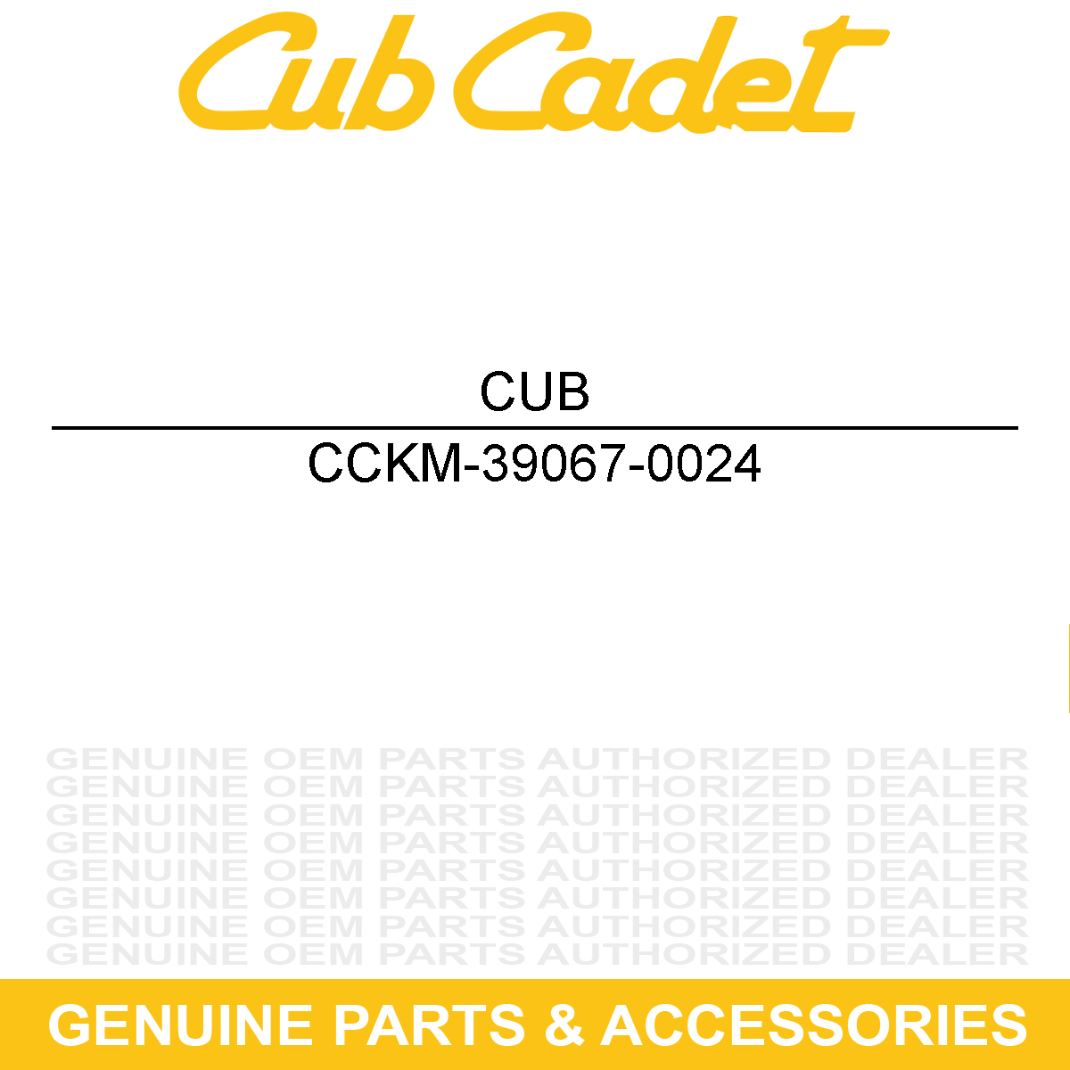 CUB CADET KM-39067-0024 COOLER-OIL