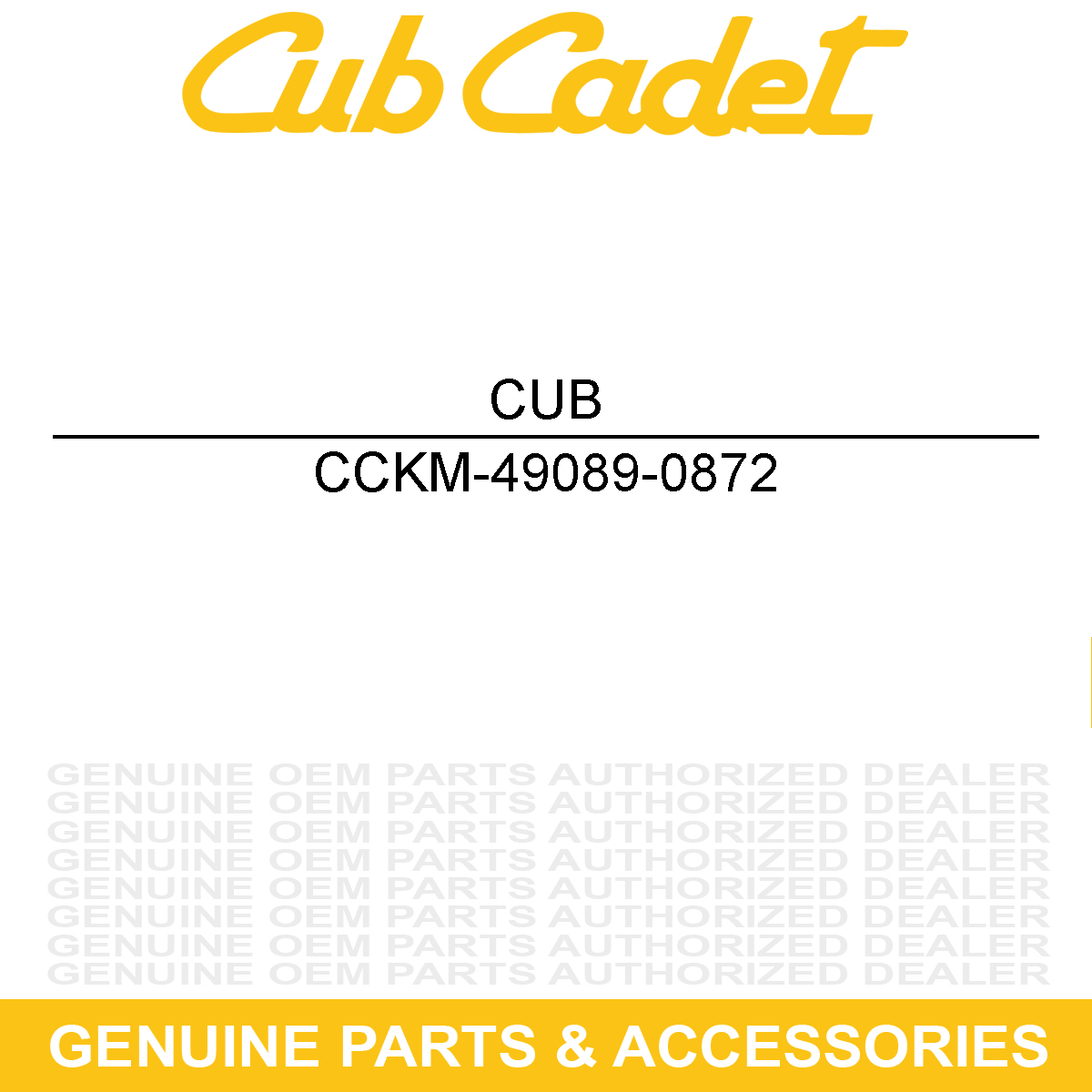 CUB CADET KM-49089-0872 ENGINE SHROUD #1