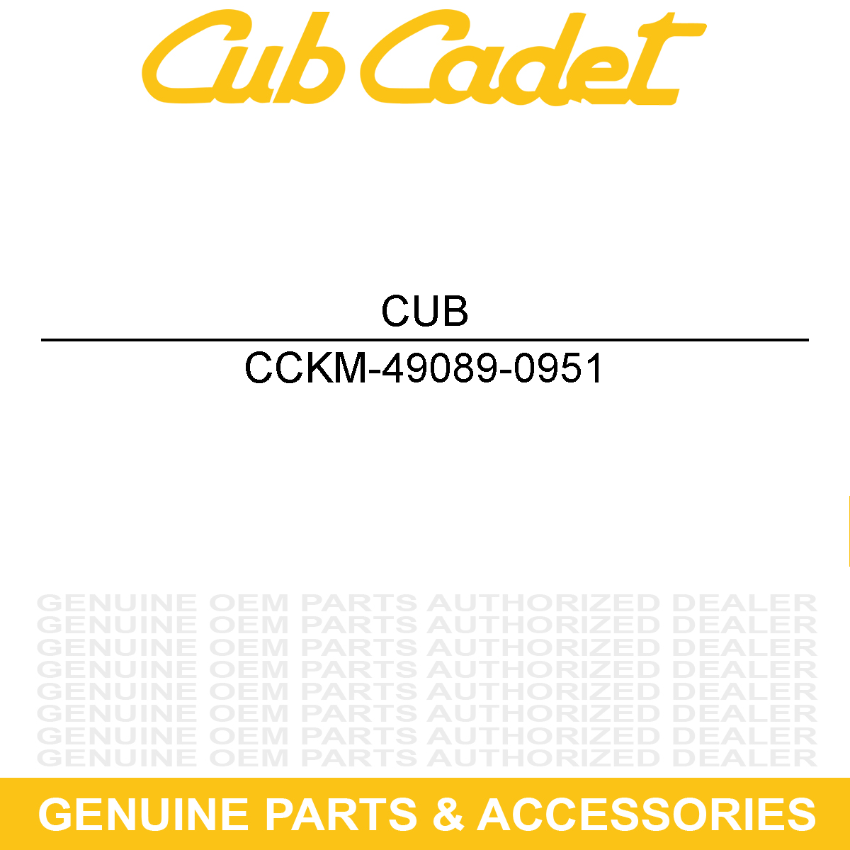 CUB CADET KM-49089-0951 Engine Cylinder Shroud