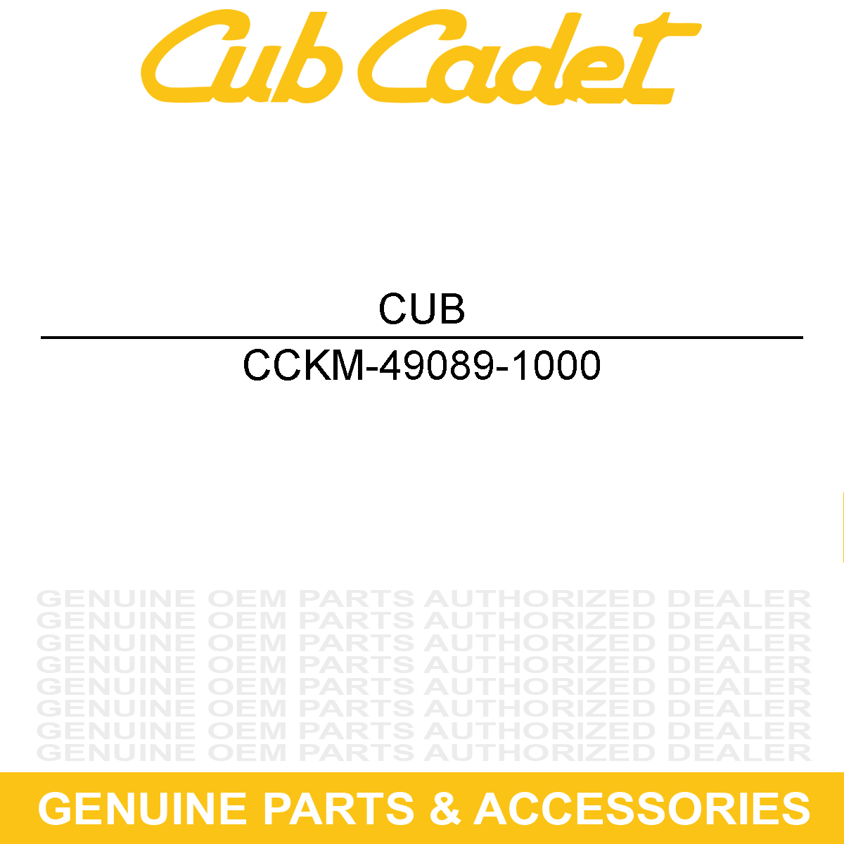 CUB CADET KM-49089-1000 SHROUD-ENGINE #2