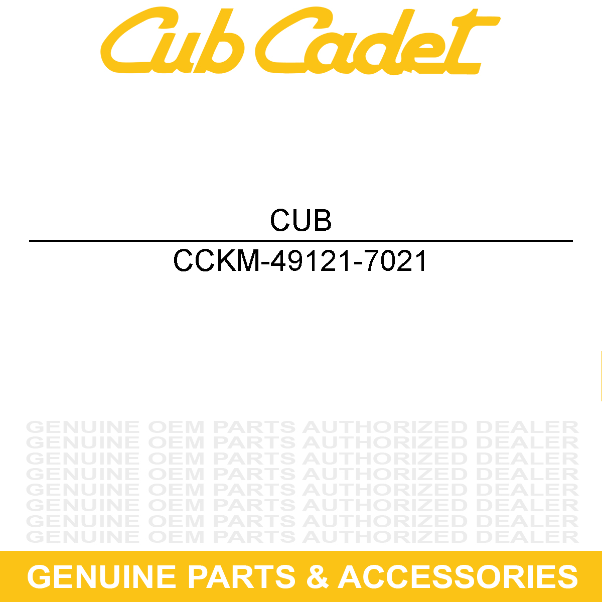 CUB CADET KM-49121-7021 NOZZLE-MAIN