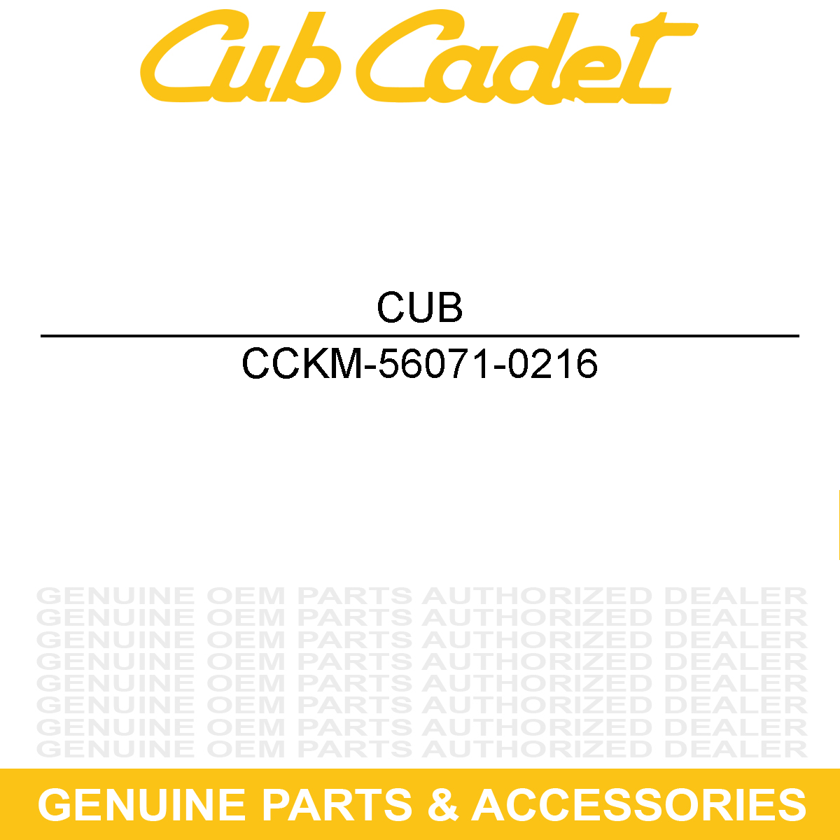 CUB CADET KM-56071-0216 LBL-WARNING