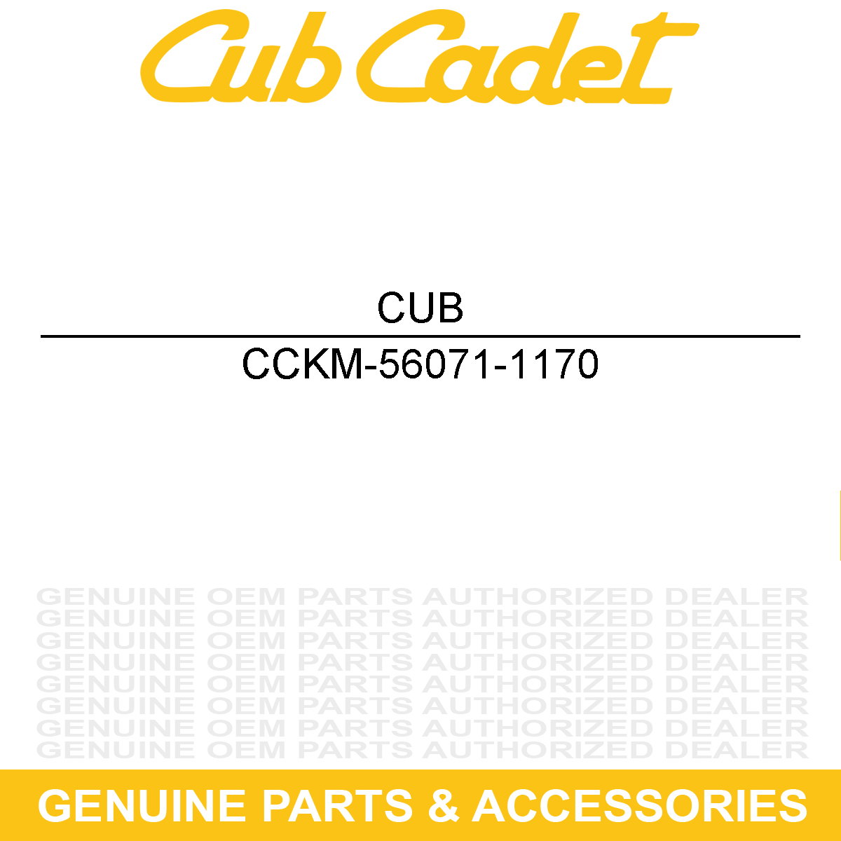 CUB CADET KM-56071-1170 LBL-WARNING
