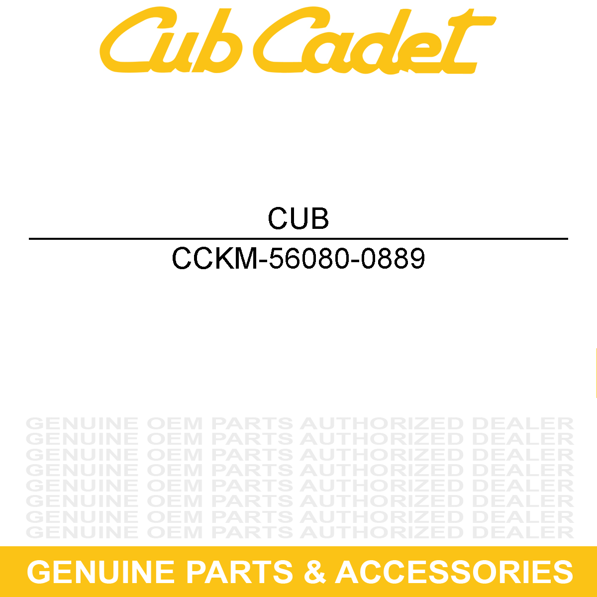 CUB CADET KM-56080-0889 LABEL-BRAND FS600V