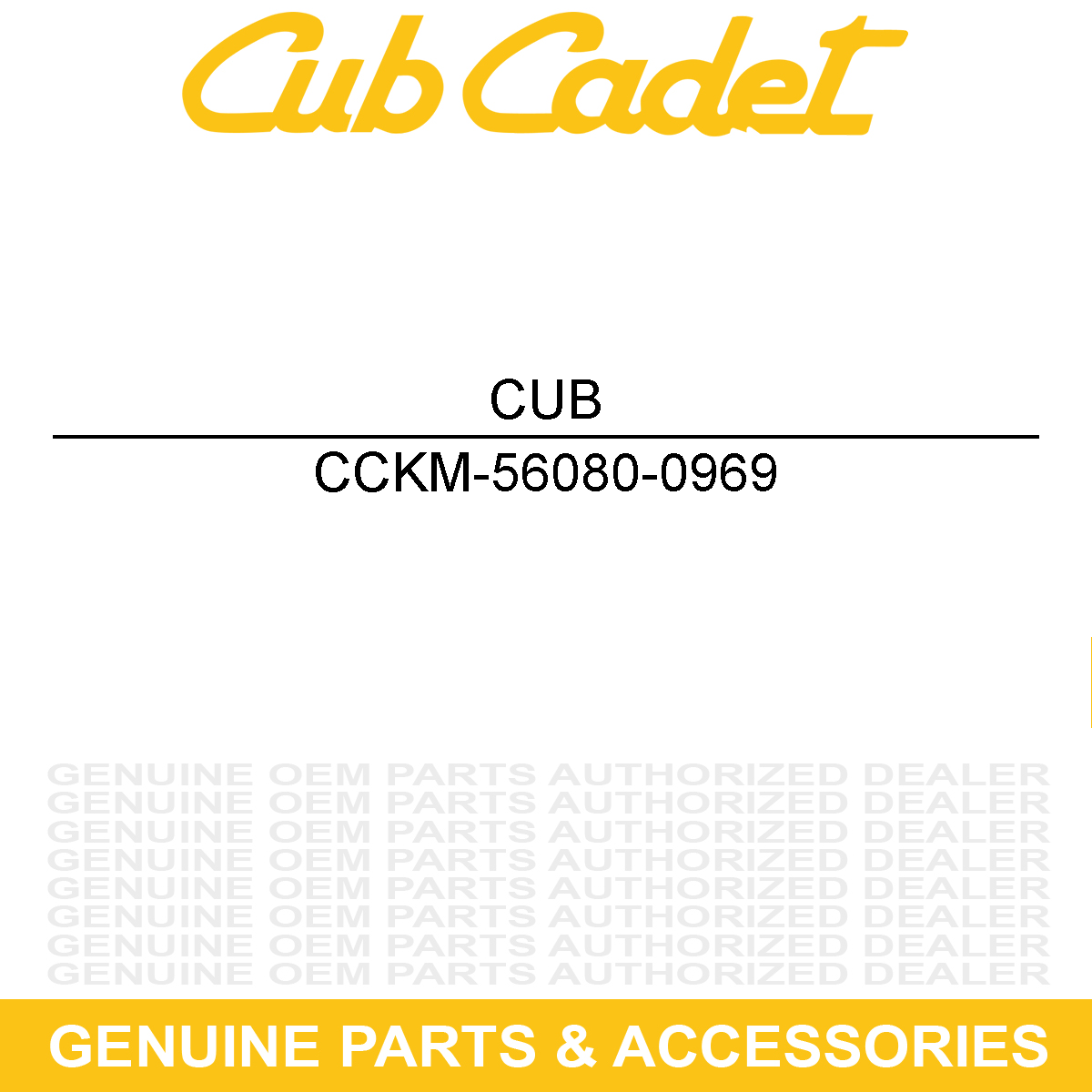 CUB CADET KM-56080-0969 Brand fx1000v W & Hp Label