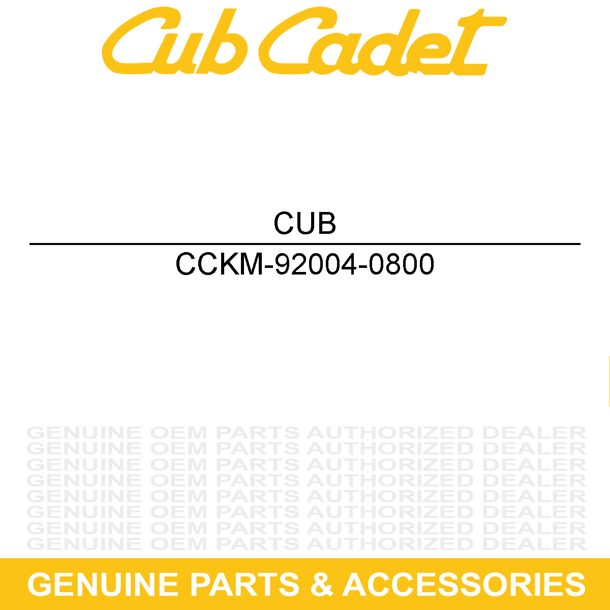CUB CADET KM-92004-0800 Cooling Stud