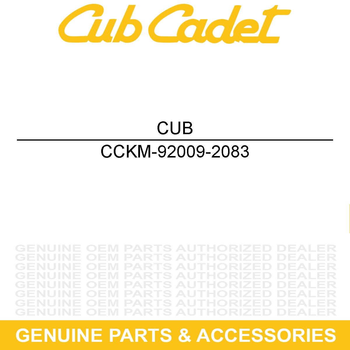 CUB CADET KM-92009-2083 SCREW