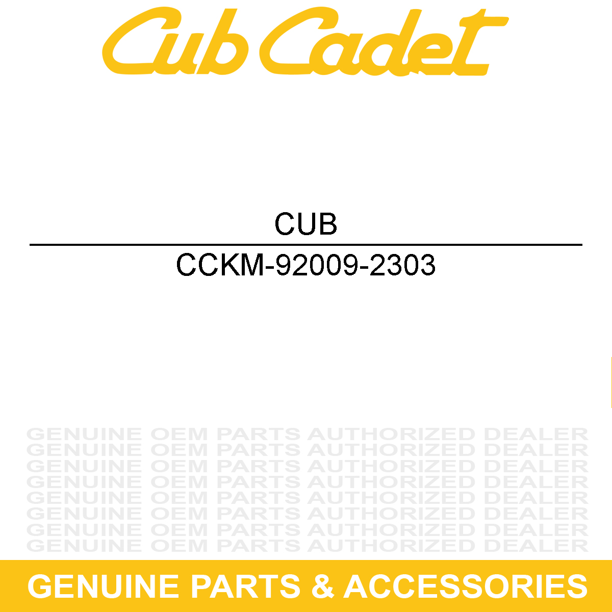 CUB CADET KM-92009-2303 SCREW