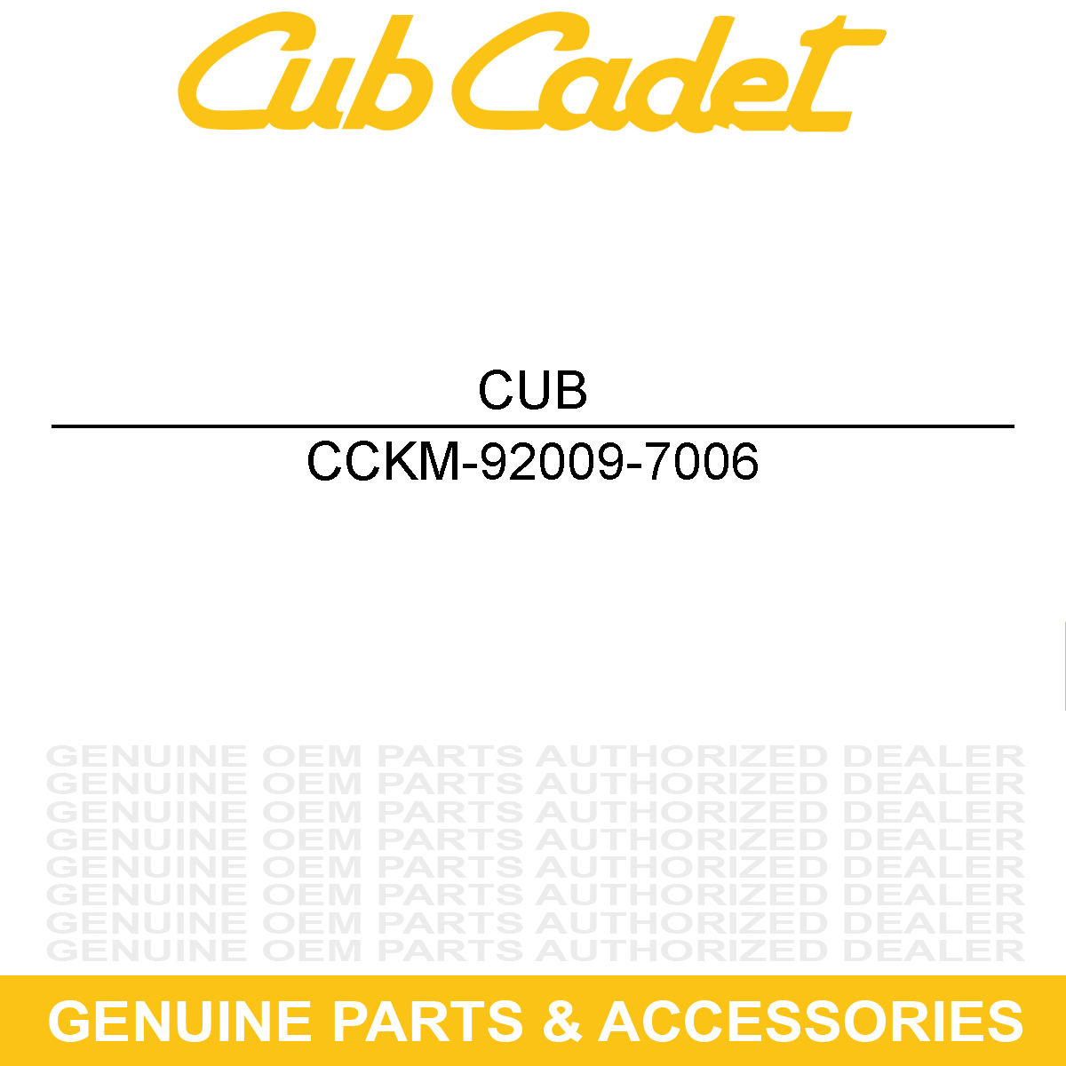 CUB CADET KM-92009-7006 Carburetor Drain Screw