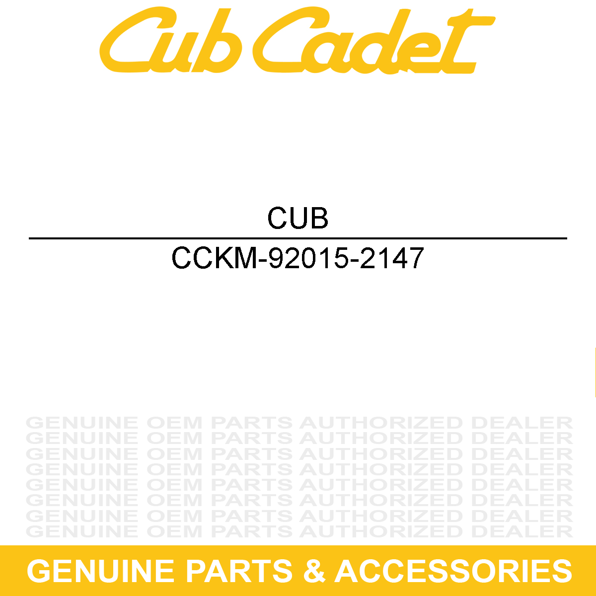 CUB CADET KM-92015-2147 NUT