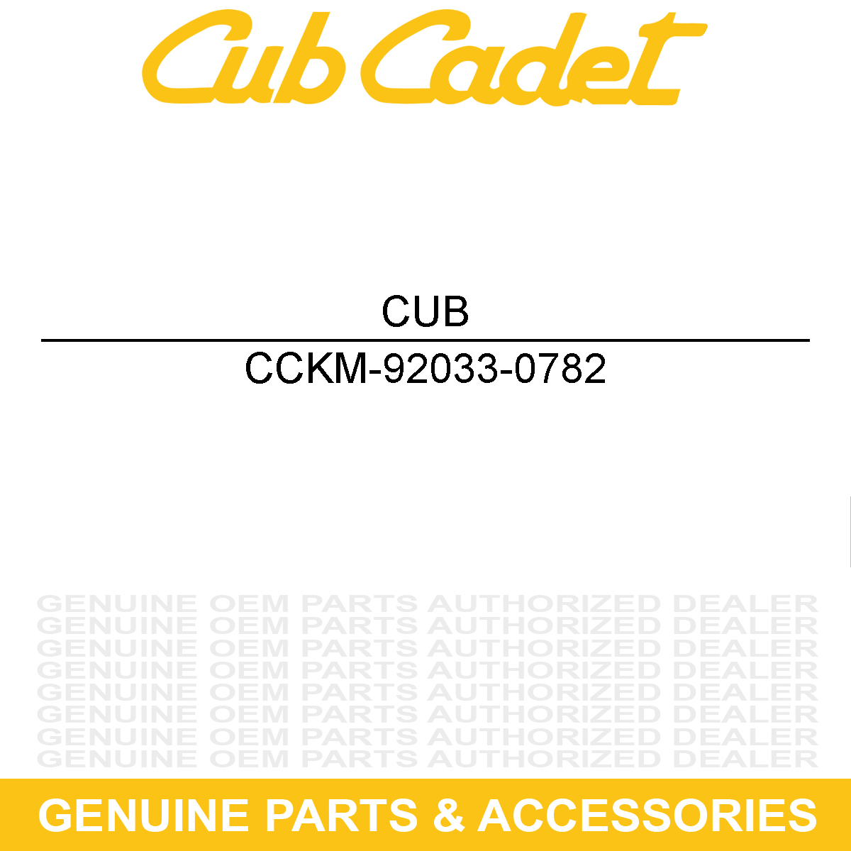 CUB CADET KM-92033-0782 RING-SNAP