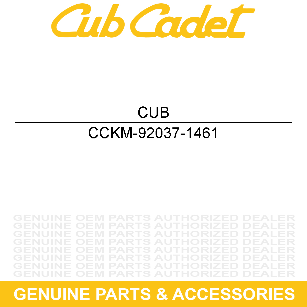 CUB CADET KM-92037-1461 Tube Clamp
