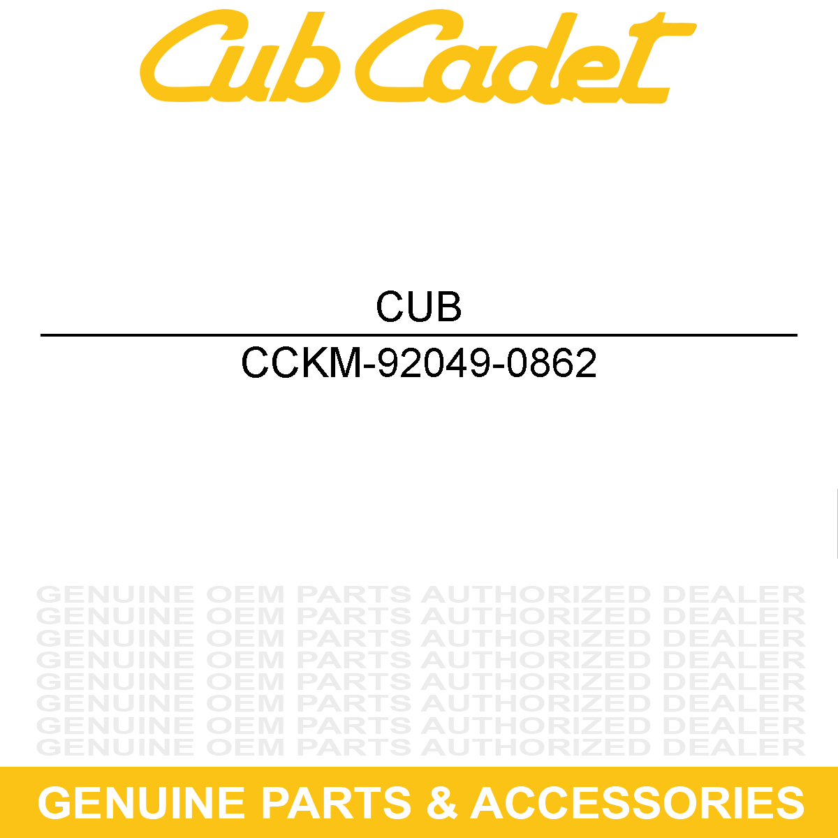 CUB CADET KM-92049-0862 Oil Seal Rvc2 6X11X10.2