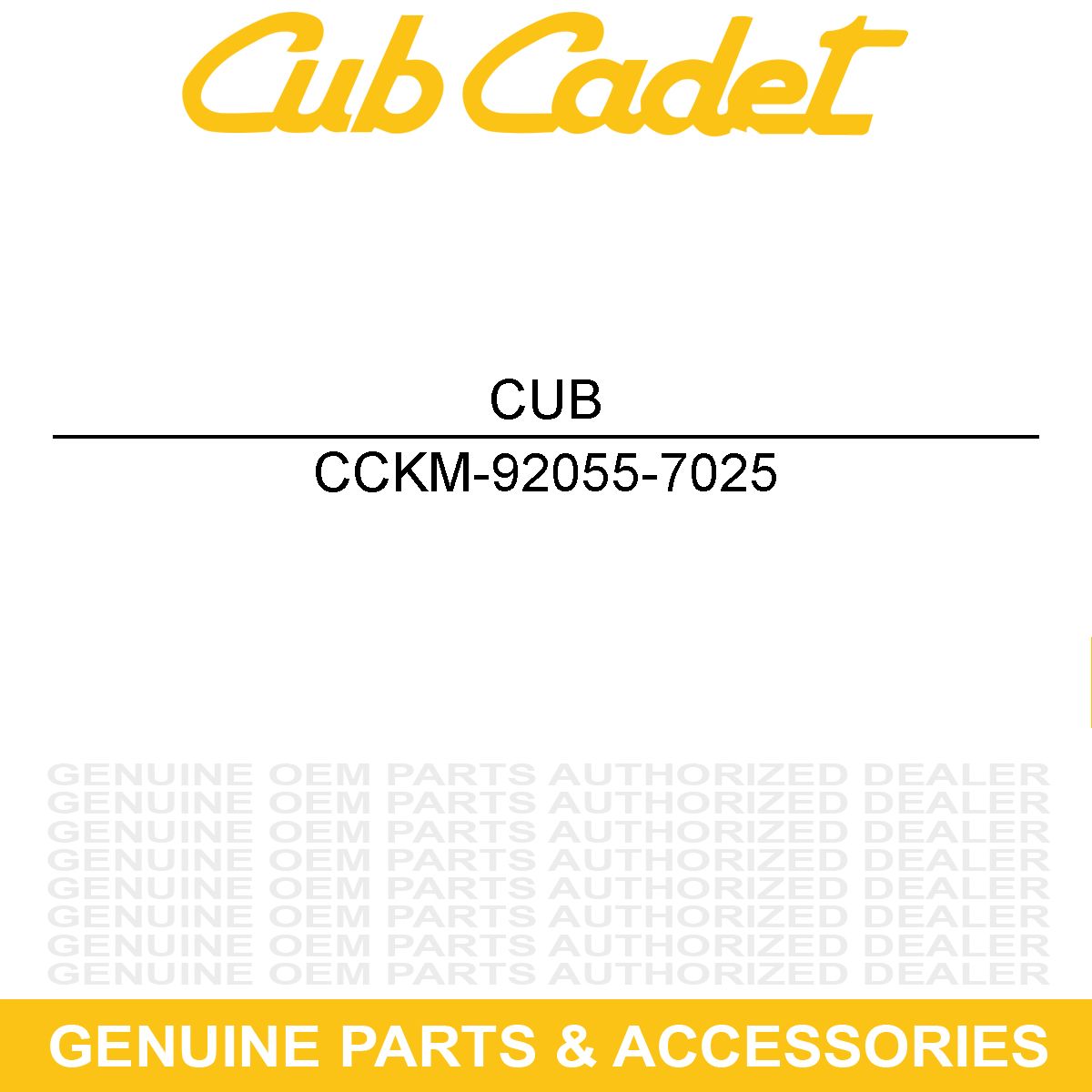 CUB CADET KM-92055-7025 Air Filter Case O-Ring