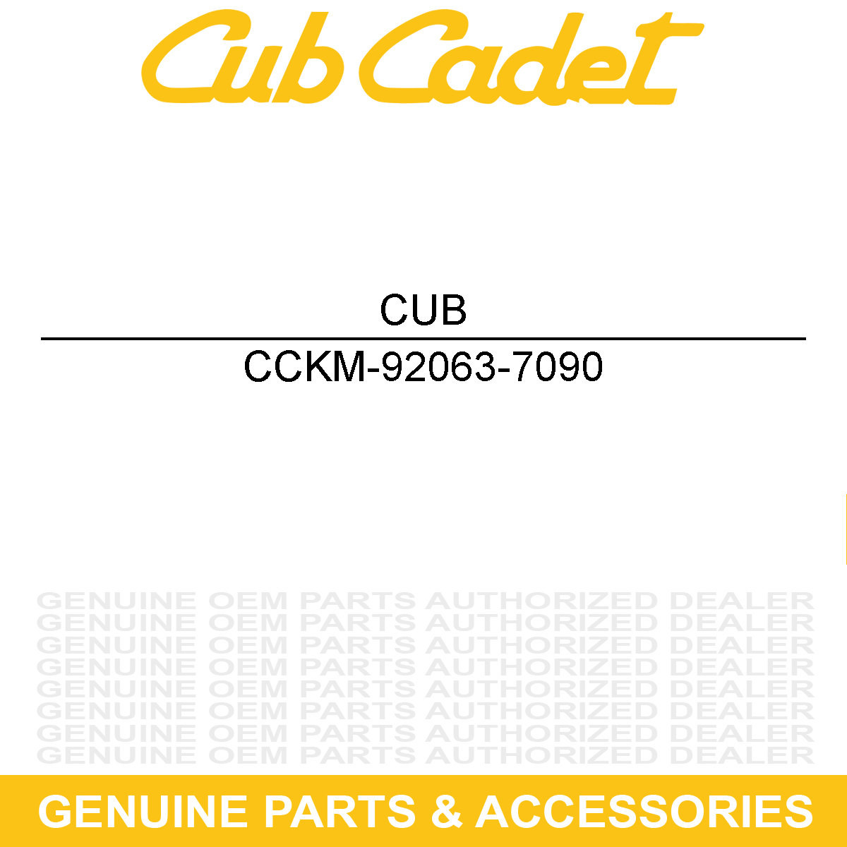 CUB CADET KM-92063-7090 Main Jet #106