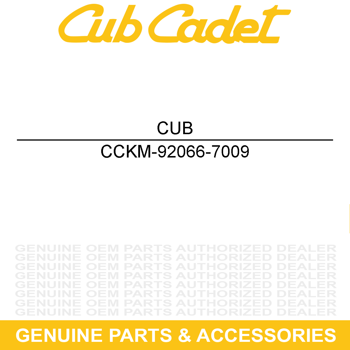 CUB CADET KM-92066-7009 Carburetor Expansion Plug