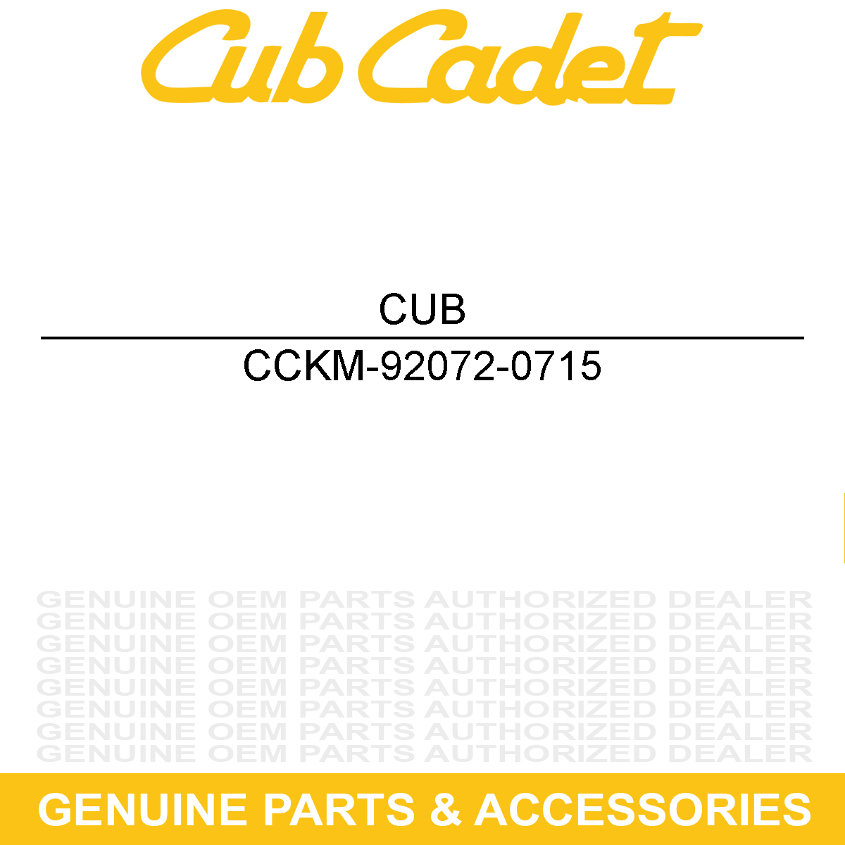 CUB CADET KM-92072-0715 WIRE TIE