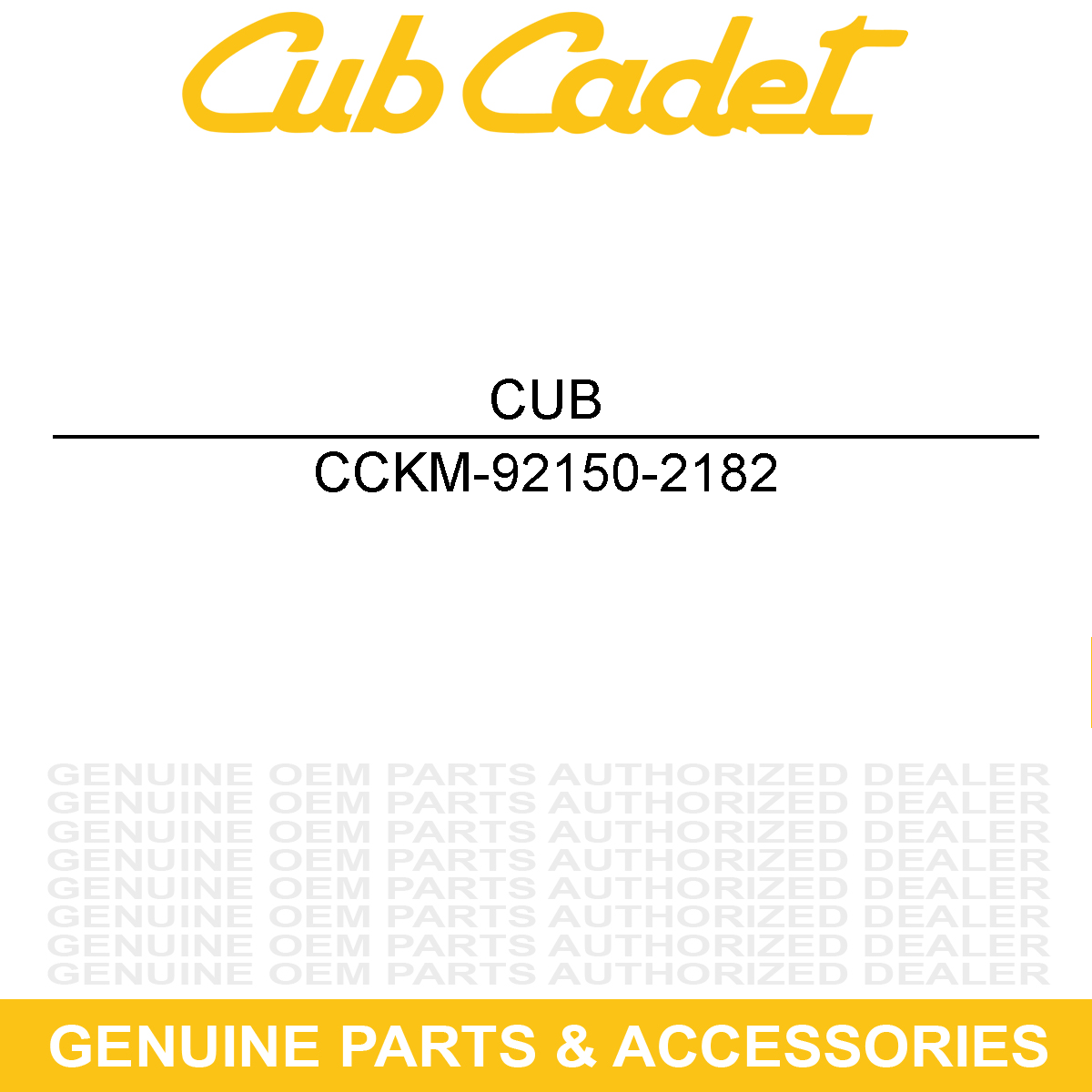 CUB CADET KM-92150-2182 Bolt Clamp 5 X 18