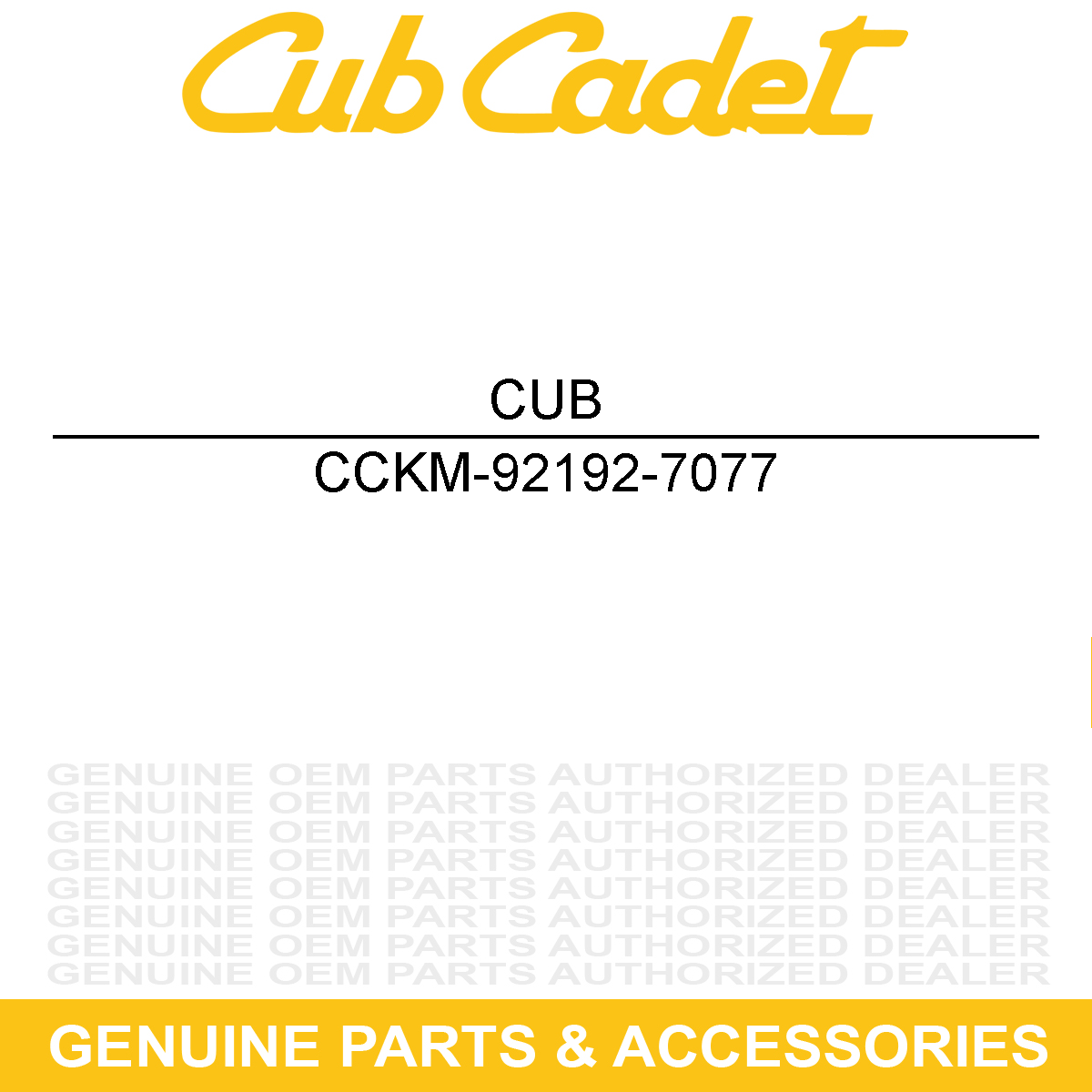CUB CADET KM-92192-7077 HOSE-FUEL