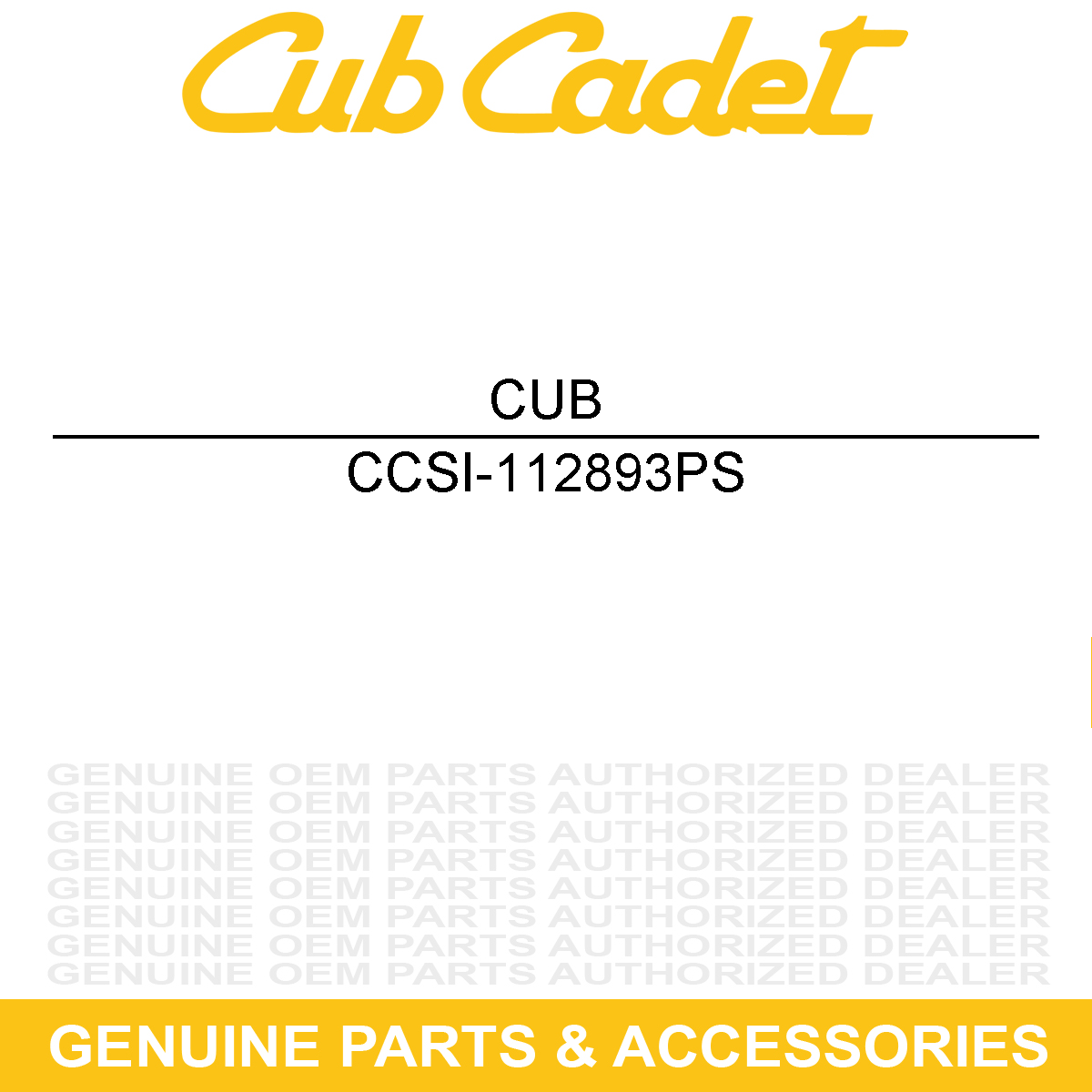 CUB CADET SI-112893PS 7" SINGLE LOCKING
