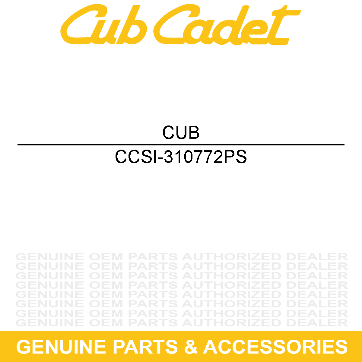 CUB CADET SI-310772PS Retractable 2" Seat Belt Kit