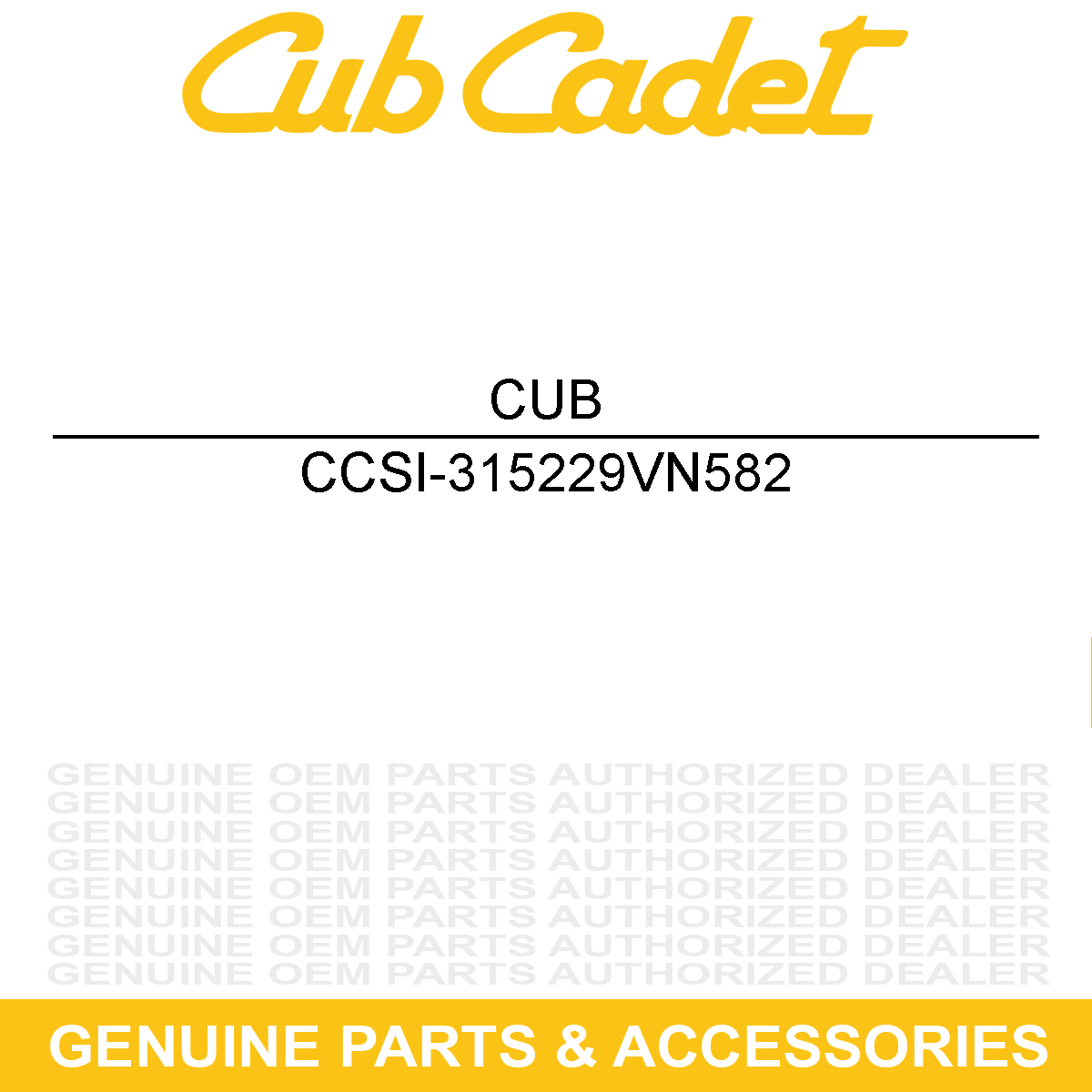 CUB CADET SI-315229VN582 COVER-SEAT BACK