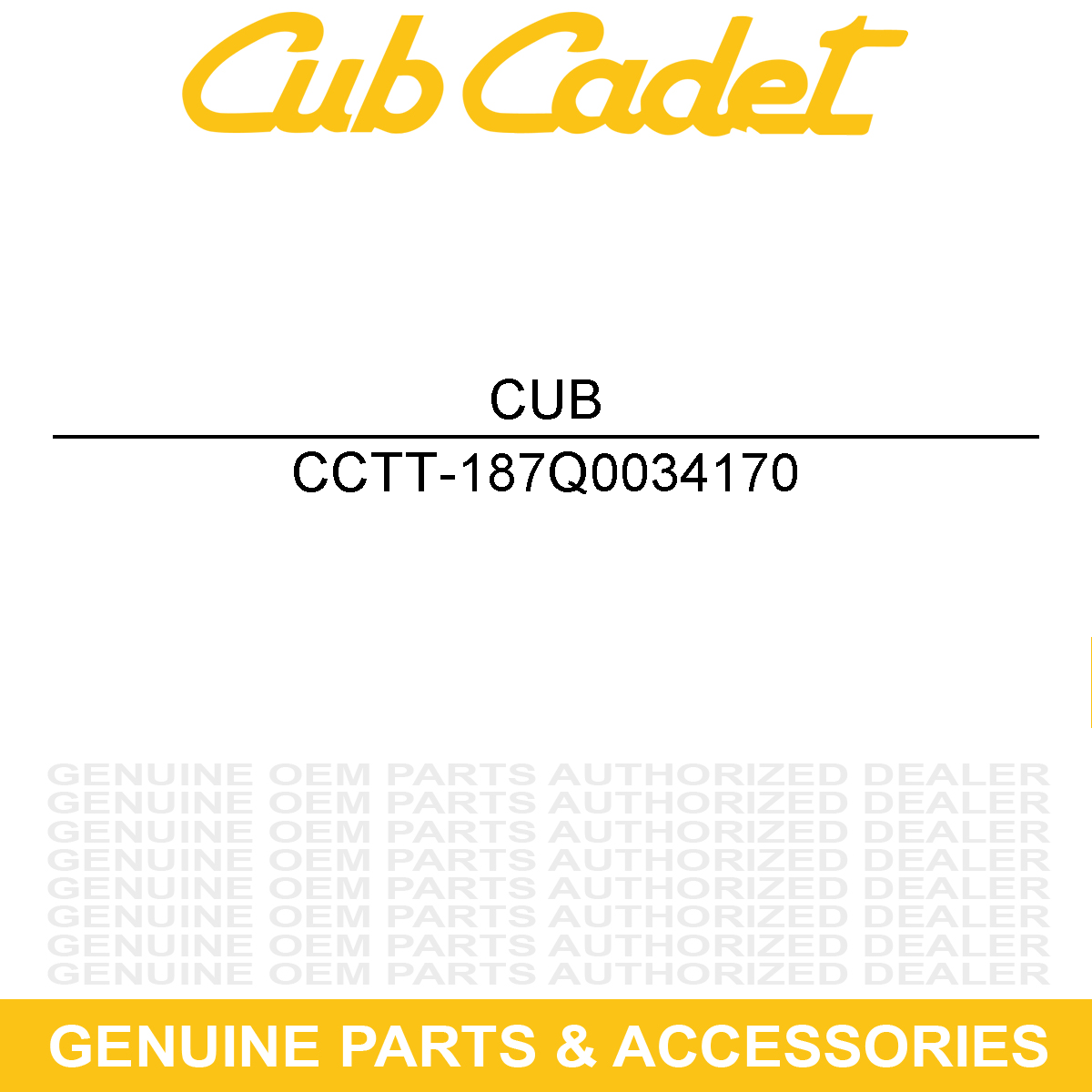 CUB CADET TT-187Q0034170 Left Hand Axle Shaft
