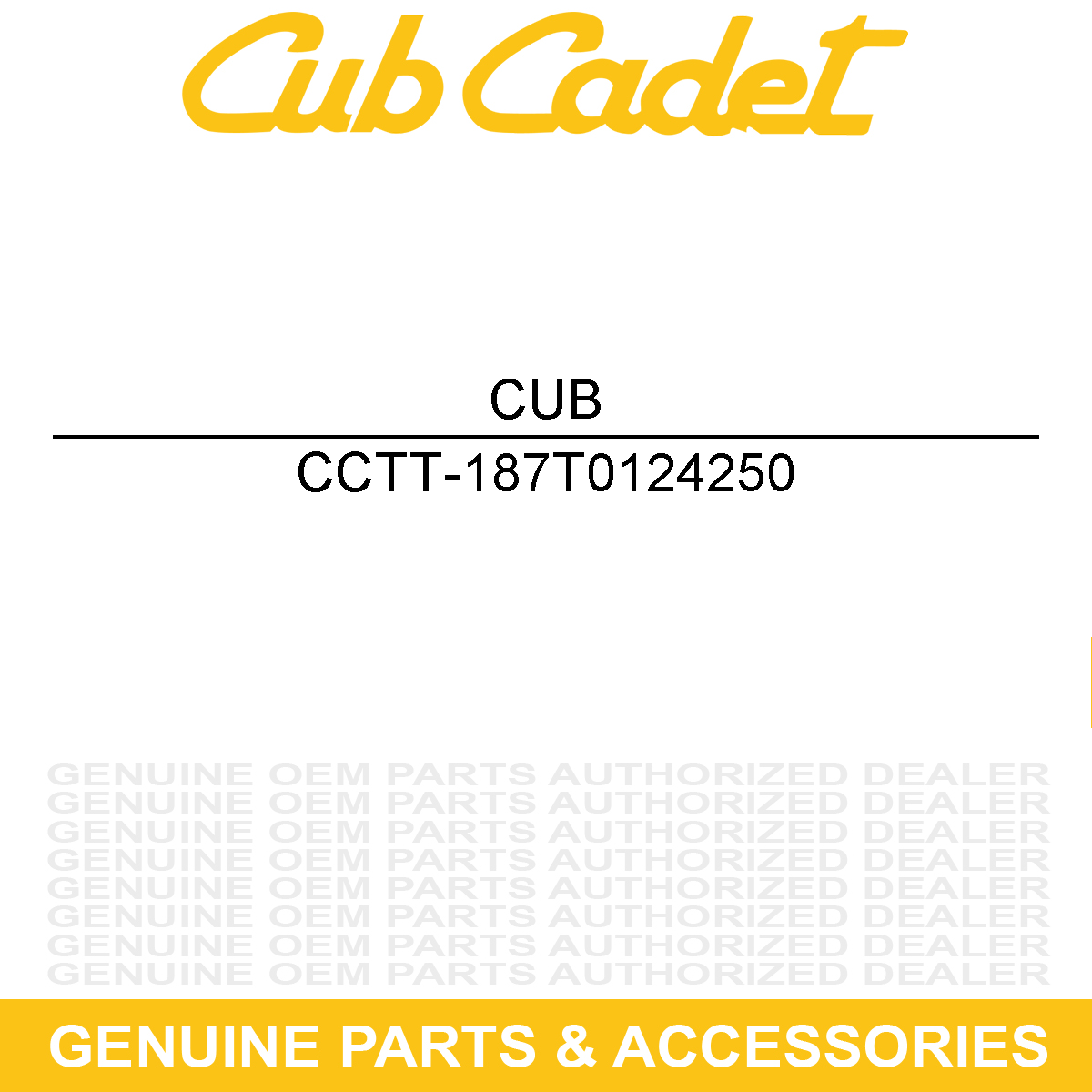 CUB CADET TT-187T0124250 VALVE-VENT