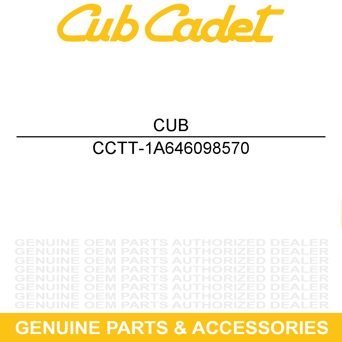 CUB CADET TT-1A646098570 Upper/Lower Housing Kit
