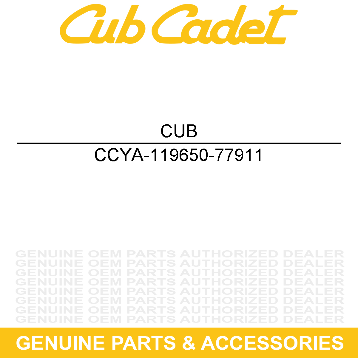 CUB CADET YA-119650-77911 Relay Glow Plug