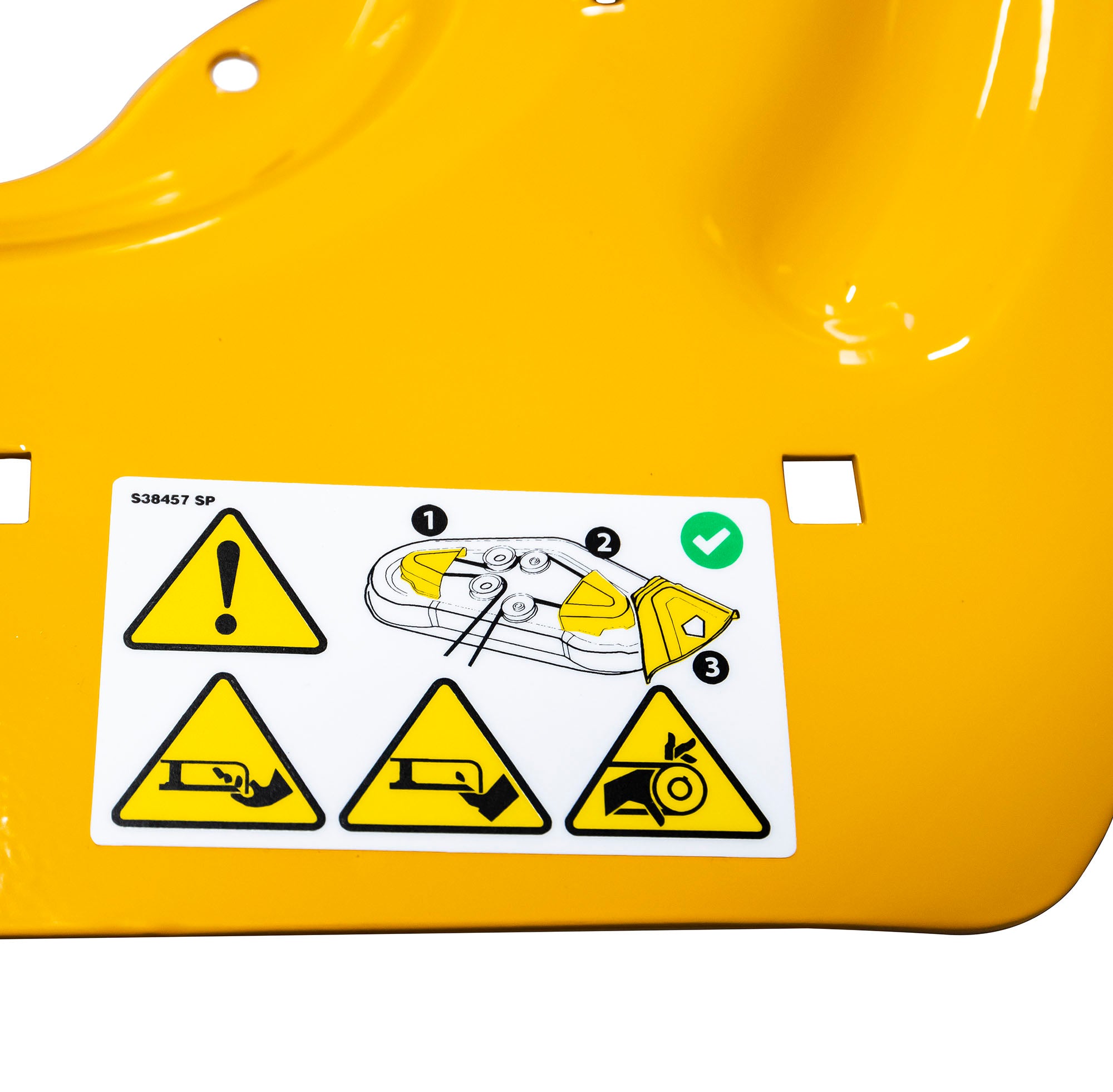 CUB CADET 777S38457 Belt/Chute Cover Safety Label