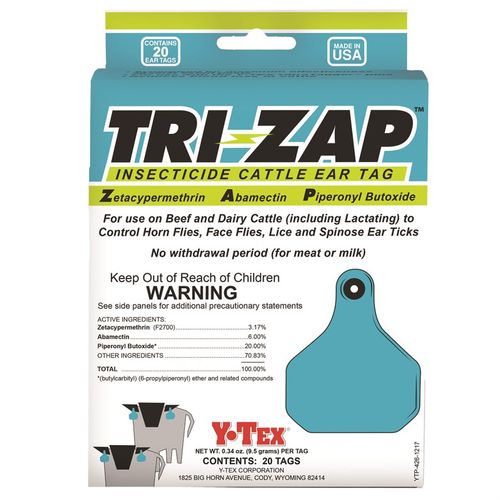 Y-Tex Tri-Zap™ Insecticide Cattle Ear Tags (20 count)