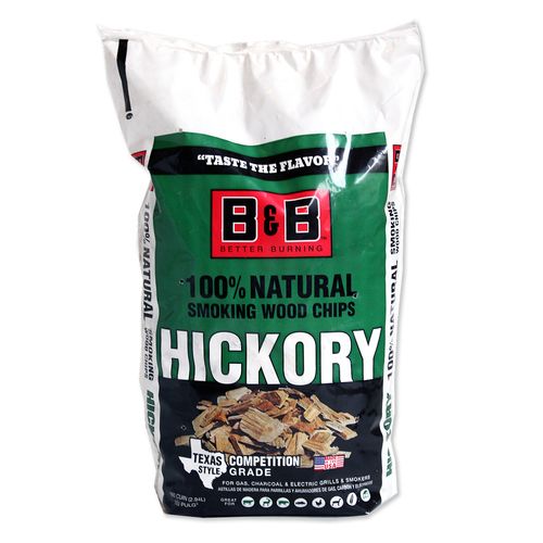 B&B™ Hickory Smoking Wood Chips 180 Cubic Inches