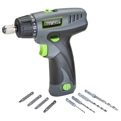 Genesis Quick Change Screwdriver Lithium-Ion 8V