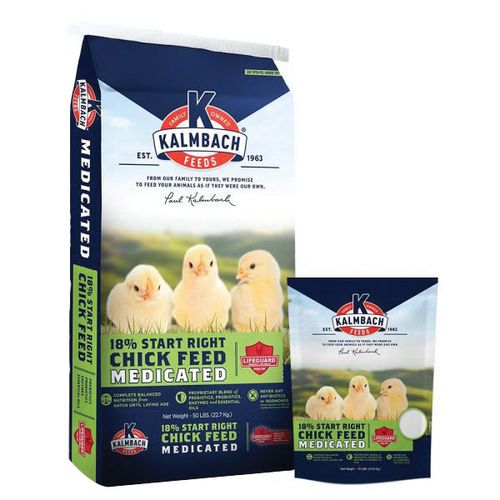 Kalbach 18% Start Right Chick Feed (Medicated)50 lb