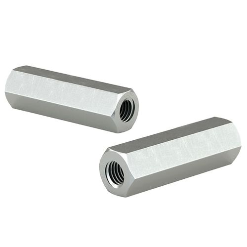 Zinc Coated Steel Hex Coupling Nut 1 inch by 2-1/2 inch