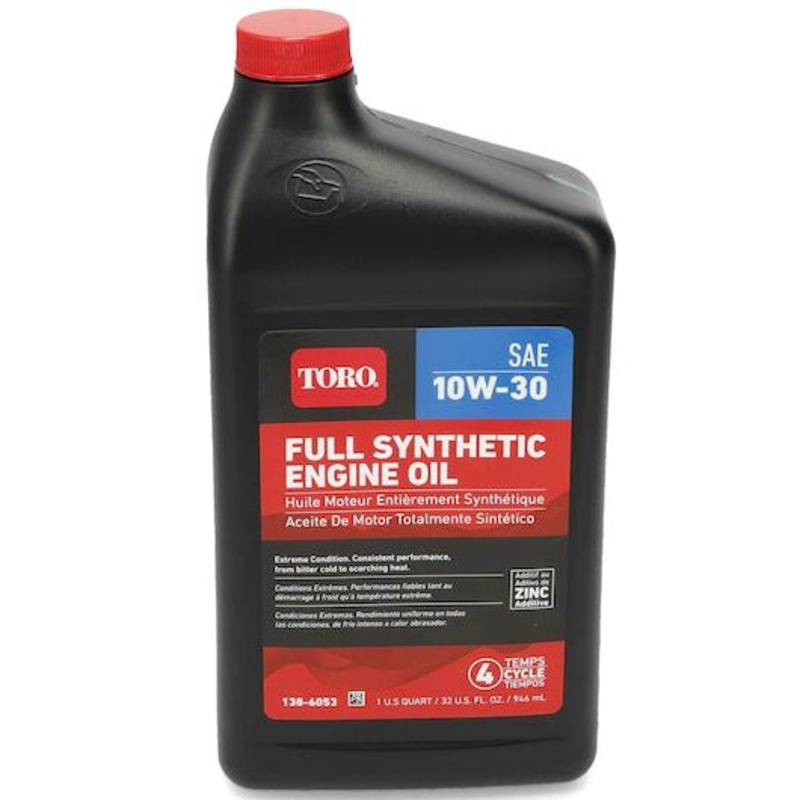 138-6053 Oil 30 / 10W-30 Synthetic CK-4 (7JC) Genuine Toro OEM Product