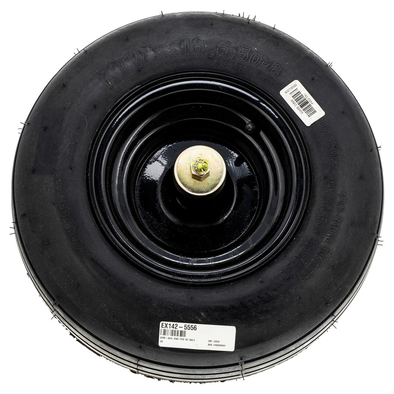 142-5556 Caster Wheel and Tire Assembly with Axle (Genuine Toro OEM Part)