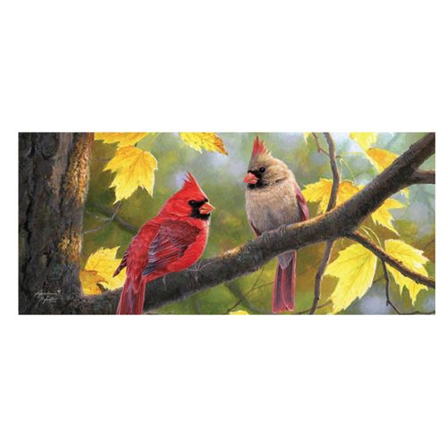 Fall Cardinal Couple Sassafras Switch Mat